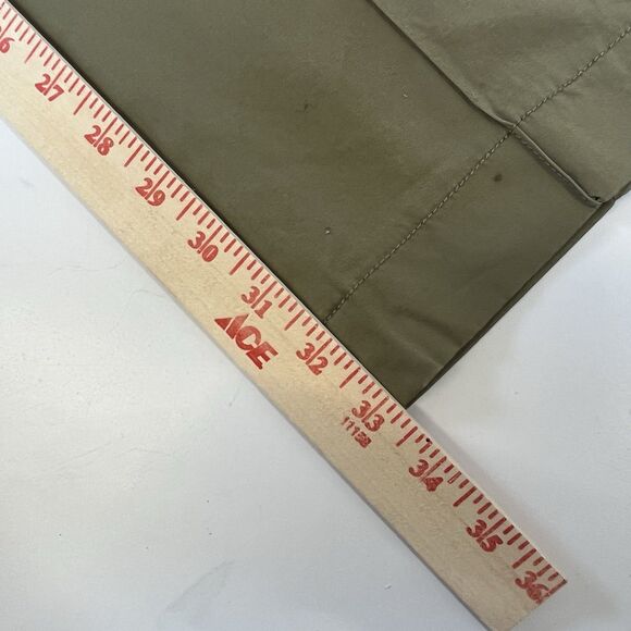 New Soft Surrounding Khaki Pants Crochet‎ Covered Button Ankle Straight Sz TXL - Picture 13 of 13